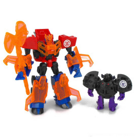 Bộ đôi Robot Transformers Hunter Optimus Prime vs Decepticon Bludgeon - Robots in Disguise (Box)