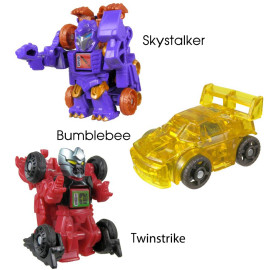 Bộ 3 đồ chơi Robot Transformer Mini Bot Shots - Twinstrike, Skystalker và Bumblebee (Box)