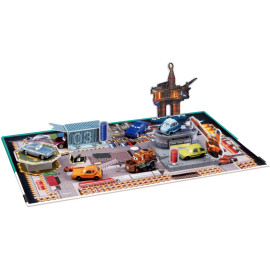 Mô hình Tomica Disney Cars McQueen Playmap Spy Base (Box)