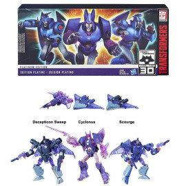 Bộ 3 Robot Transformers Platinum Edition Armada of Cyclonus - Scourge - Decepticon Sweep (Box)