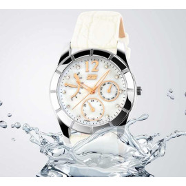 Đồng hồ kim nữ dây da đeo tay Skmei 6911 Quartz chống thấm nước - Bảo hành 03 tháng (đen)