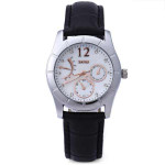 Đồng hồ kim nữ dây da đeo tay Skmei 6911 Quartz chống thấm nước - Bảo hành 03 tháng (đen)