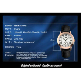 Đồng hồ nữ dây da Skmei 1083 Quartz chống thấm nước thời thượng - Bảo hành 3 tháng (đen)