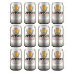 Thùng 12 lon bia Nhật Sapporo Premium Silver 330ml