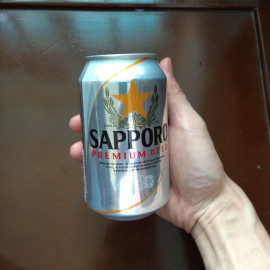 Thùng 12 lon bia Nhật Sapporo Premium Silver 330ml