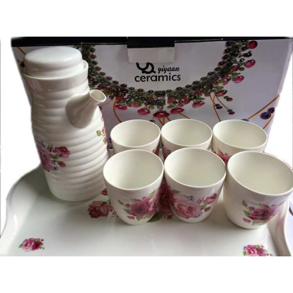 Bộ bình nước và 6 cốc sứ sang trọng