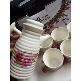 Bộ bình nước và 6 cốc sứ sang trọng