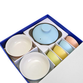 Bộ nồi đất, tô canh và bát cơm sứ cao cấp Donghwa Pastel Hàn Quốc