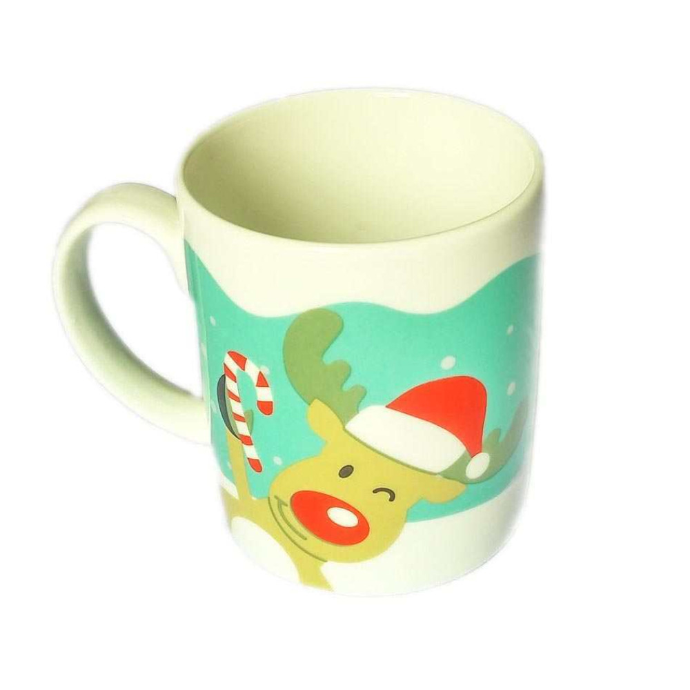 Cốc sứ Hàn Quốc có quai hình Merry Christmas (Tuần lộc)