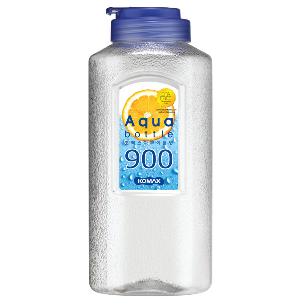 Bình nhựa đựng nước Aqua Komax Hàn Quốc 900ml xanh biển