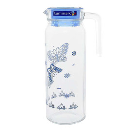 Bộ bình nước và 4 ly thủy tinh Luminarc L4806 hoa tiết Blue Butterfly