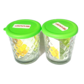 Bộ 8 cốc thủy tinh cao cấp có nắp Ai Cấp Sharp