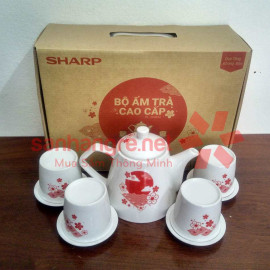 Bộ ấm trà sứ cao cấp Sharp PR-DHTEA1