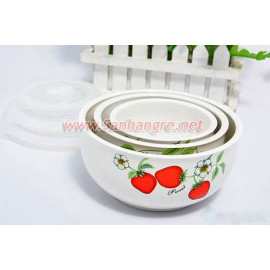 Bộ 3 bát sứ đựng thực phẩm hoa hồng Nutifood