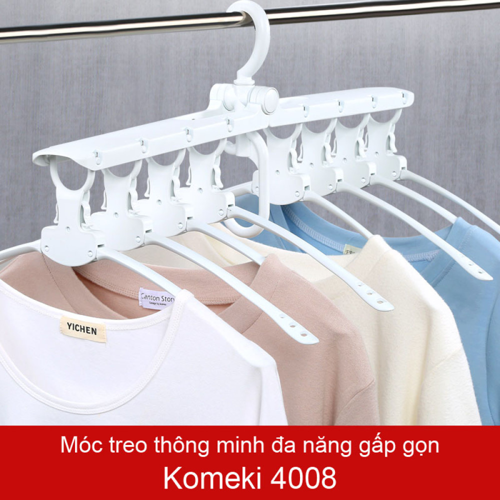 Móc treo quần áo đa năng thông minh gập gọn Komeki 4008 hàng Nhật