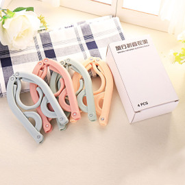 Bộ 5 mắc treo quần áo gấp gọn thông minh KM-60201 hàng Nhật màu xanh