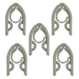 Bộ 5 mắc treo quần áo gấp gọn thông minh KM-60201 hàng Nhật màu xanh