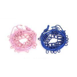 Dây phơi thông minh 1m8 - 3m6 kèm 12 kẹp phơi quần áo Komeki 6613 hàng Nhật - Xanh