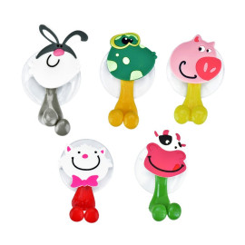 Combo 5 móc hít tường treo bàn chải hình thú