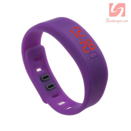 Đồng hồ LED vòng tay silicon thể thao CE101016 - Tím