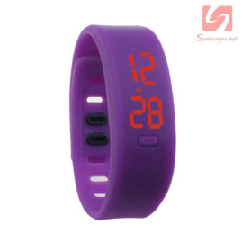 Đồng hồ LED vòng tay silicon thể thao CE101016 - Tím