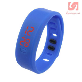 Đồng hồ LED vòng tay silicon thể thao CE101016 - Xanh biển