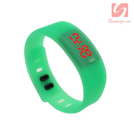 Đồng hồ LED vòng tay silicon thể thao CE101016 - Xanh lá