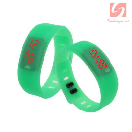 Đồng hồ LED vòng tay silicon thể thao CE101016 - Xanh lá
