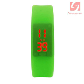 Đồng hồ LED vòng tay silicon thể thao CE101016 - Xanh lá