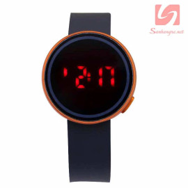 Đồng hồ LED tròn mặt cảm ứng JSS 1797 - Cam