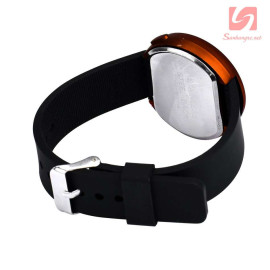 Đồng hồ LED tròn mặt cảm ứng JSS 1797 - Cam