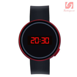 Đồng hồ LED tròn mặt cảm ứng JSS 1797 - Đỏ