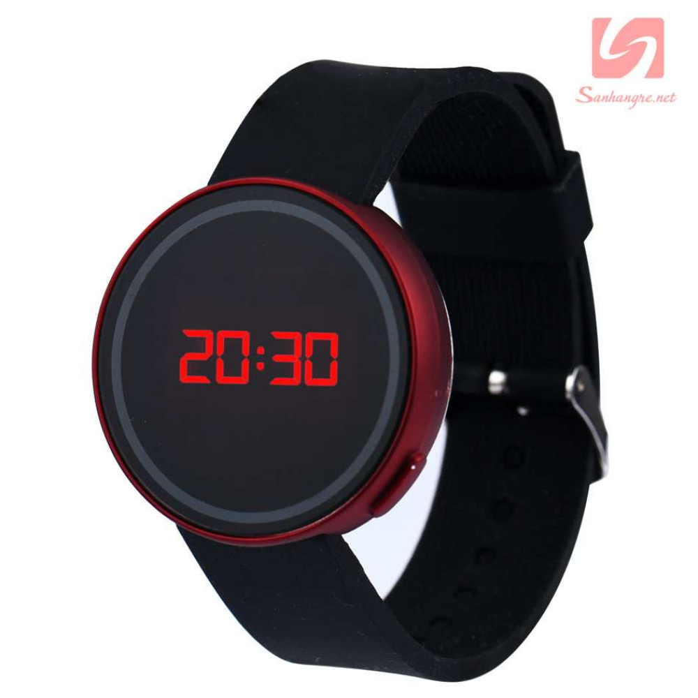 Đồng hồ LED tròn mặt cảm ứng JSS 1797 - Đỏ