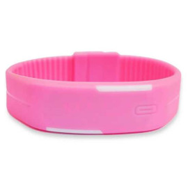 Đồng hồ LED silicon kiêm vòng tay thời trang