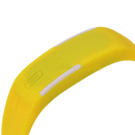 Đồng hồ LED silicon kiêm vòng tay thời trang - Vàng