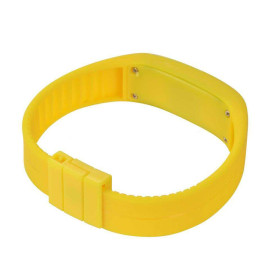 Đồng hồ LED silicon kiêm vòng tay thời trang - Vàng