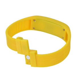 Đồng hồ LED silicon kiêm vòng tay thời trang - Vàng
