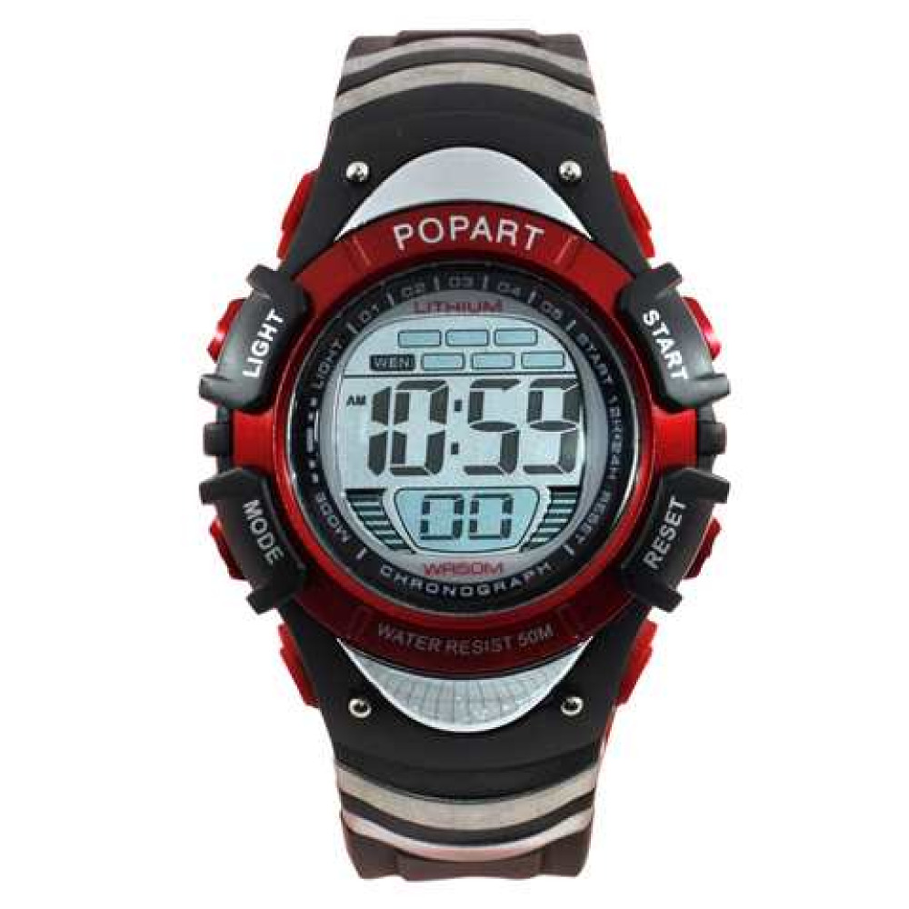 Đồng hồ điện tử đeo tay thể thao Popart 386 - Đỏ