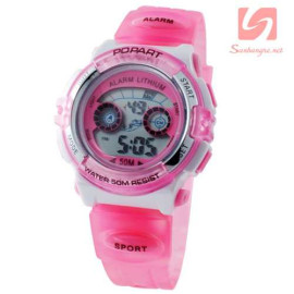 Đồng hồ điện tử đeo tay thể thao Popart 310 - Hồng nhạt