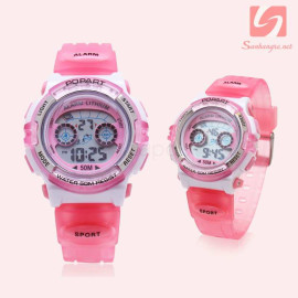 Đồng hồ điện tử đeo tay thể thao Popart 310 - Hồng nhạt