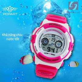 Đồng hồ điện tử đeo tay thể thao Popart 310 - Hồng đậm
