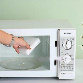 Bộ búi lau và dung dịch vệ sinh lò vi sóng hương cam hàng Nhật