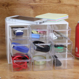 Hộp đựng đồ cá nhân 9 ngăn kéo KM 1254 hàng Nhật (Trắng)