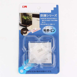 Bộ 4 miếng nhựa dẻo bịt góc bàn trong suốt KM 365 hàng Nhật