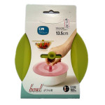 Nắp đậy bát Silicon có nún 13.5cm KM-1295 hàng Nhật - Xanh lá