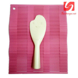 Mành cuộn sushi, cơm, bánh kèm thìa Niheshi 1312 hàng Nhật - Hồng