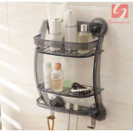 Kệ 2 tầng để đồ đă năng hít tường SM-1763 (Đen)