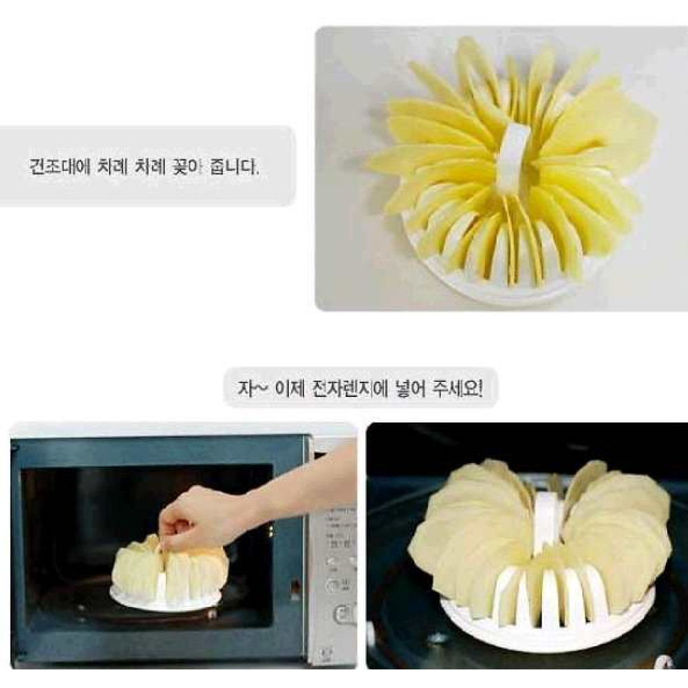 Bộ dụng cụ bào, gọt và nướng khoai tây trong lò vi sóng hàng xuất Nhật