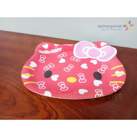 Bộ đồ dùng ăn hình Hello Kitty đỏ cho bé hàng xuất Nhật 02