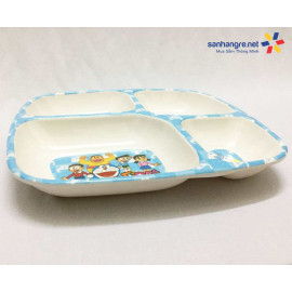Khay ăn chia 4 ngăn hoạt hình Doraemon hàng xuất Nhật